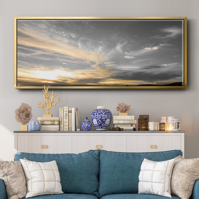 Ciel au-dessus, toile encadrée, H 12 po x l 30 po