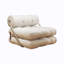 Structure d'appoint moderne en velours flocon de neige pliable pour le salon.