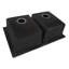 Ruvati 32 x 19 inch Granite Composite Undermount Double Bowl Kitchen Sink-13763154