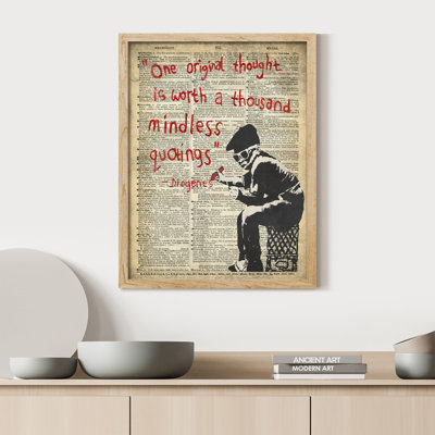 «Banksy One Original Thought» sur