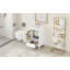 Meuble-lavabo moderne avec lavabo, armoire de salle de bain avec porte à fermeture douce, support de rangement et tiroir
