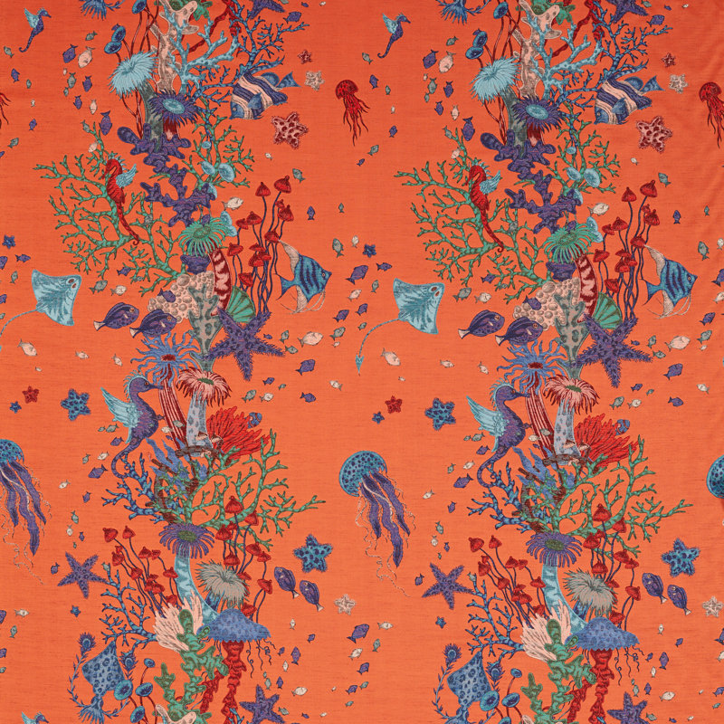 Seaforest Jacquard Fabric, Peach