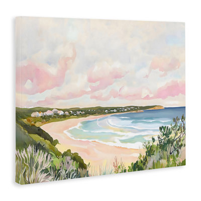 Serene Sunset Beach Panorama Canvas, design by The Prints Vibe
