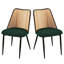 De 2 chaises de salle à manger, chaises rembourrées pour la zone, structure en métal, tissu écossais, mousse haute, dossier moderne, base solide, tissu, style-323985314-323985315