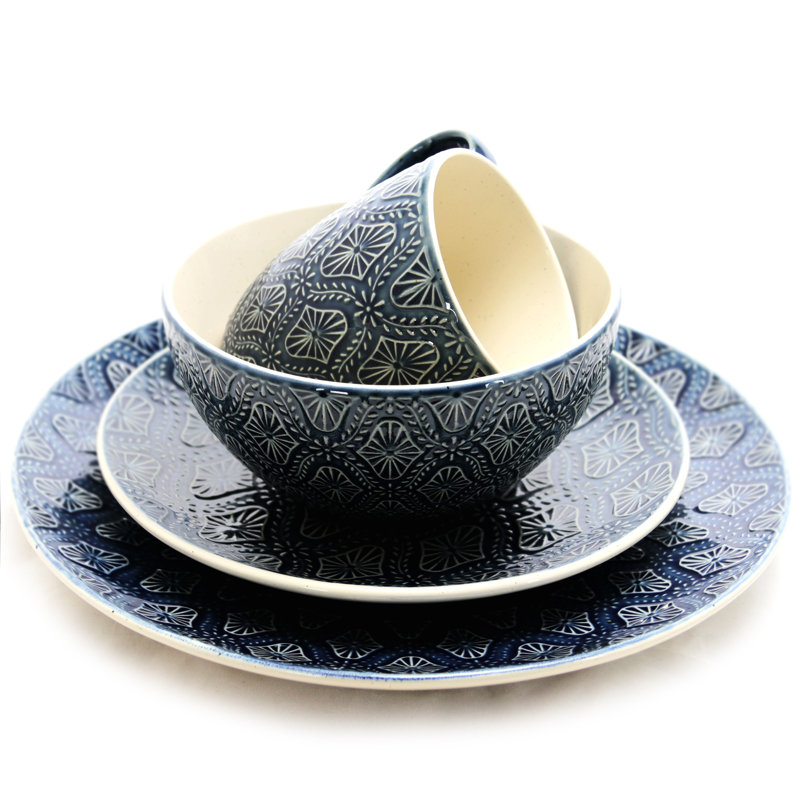 Braley Piece Stoneware Dinnerware Set - Service for 4