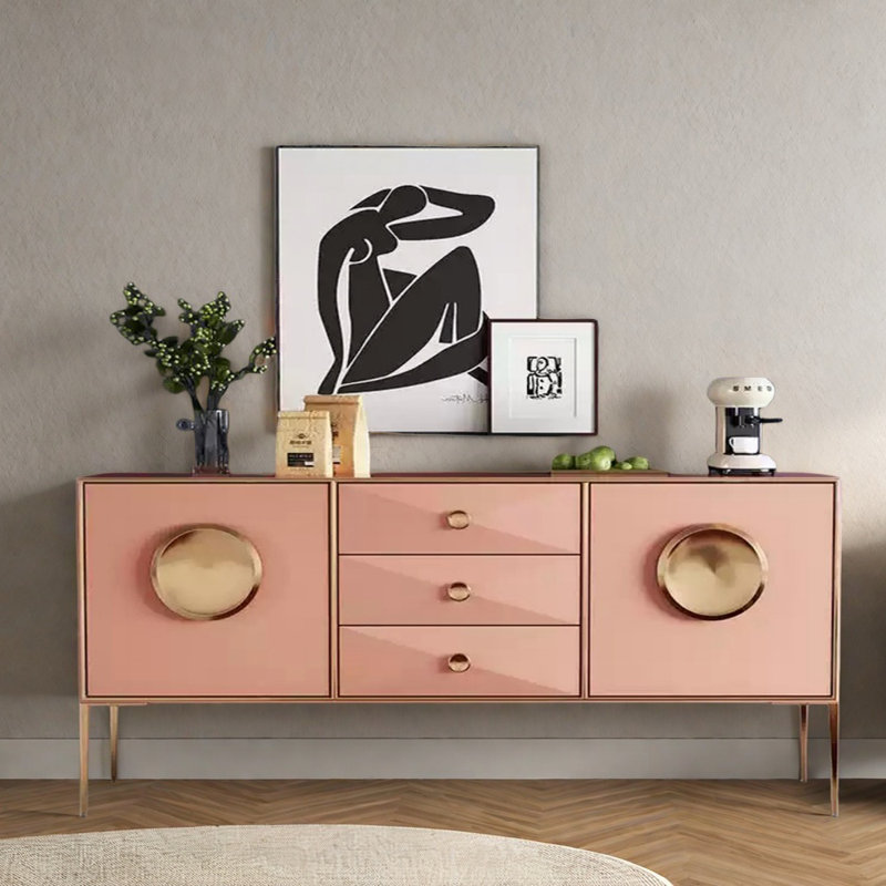 Buffet haut de gamme, H 35,43 po x l 62,99 po x P 15,75 po, Orange