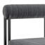 Ensemble de table de salle à manger 48 pièces en noyer avec cadre en métal et chaises rembourrées en tissu Mirjka-830981587-830981586