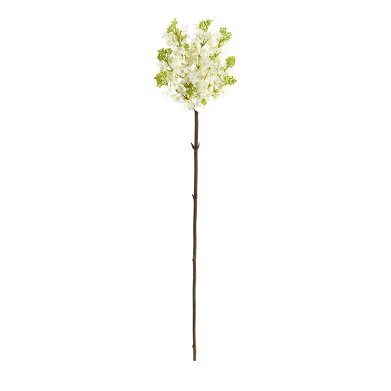 Fleur artificielle lilas 32 po (ensemble de 4), Blanc