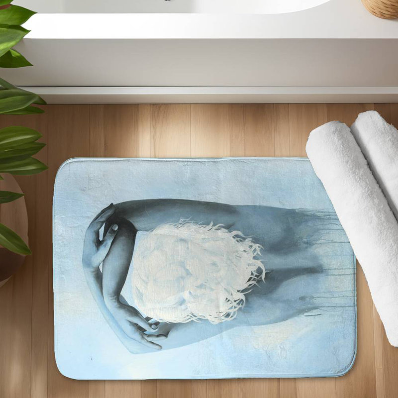 Sweet woman Bath Mat with Non-Slip Backing - Quick Dry Memory Foam Bathroom Rug - Absorbent - Modern Plush Spa-Style - Machine Washable