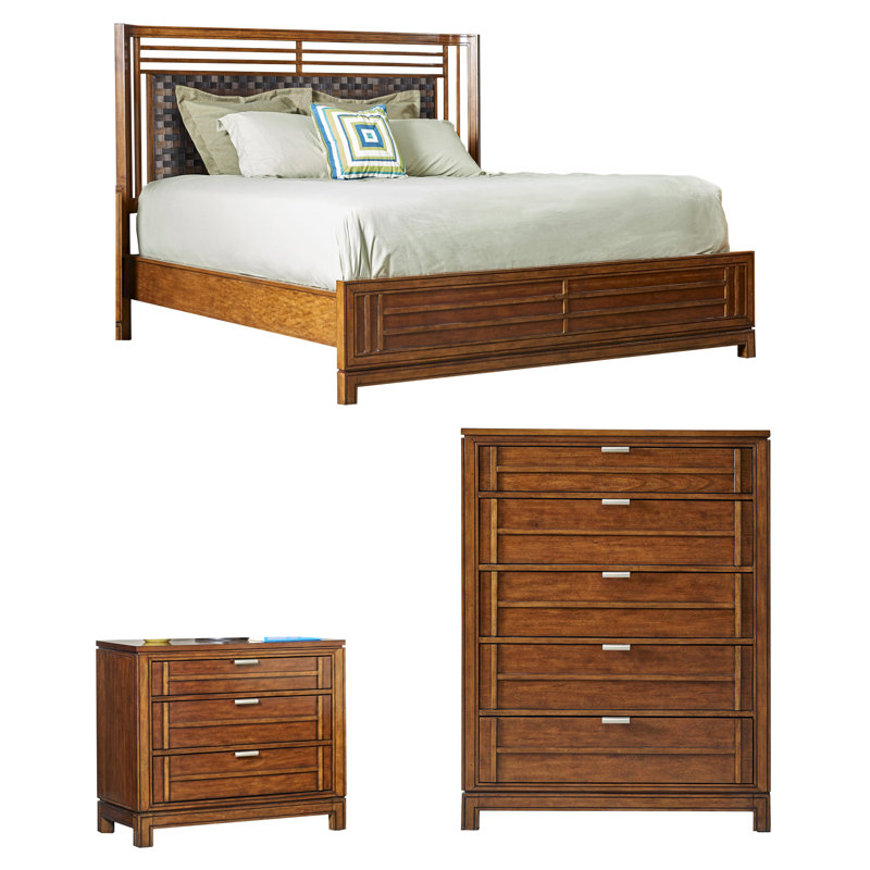 Ensemble de chambre configurable avec lit plateforme grand Alysoun