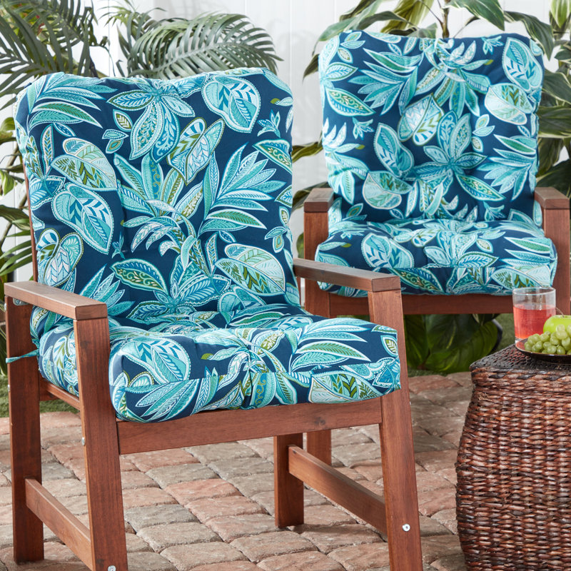 Coussin de chaise d'extérieur Lester, 2, Bois de crête botanique, H 21 po x l 21 po x P 21 po