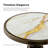 Cheryll Metal Side Table With White Marble-Pattern Top And Bell Base