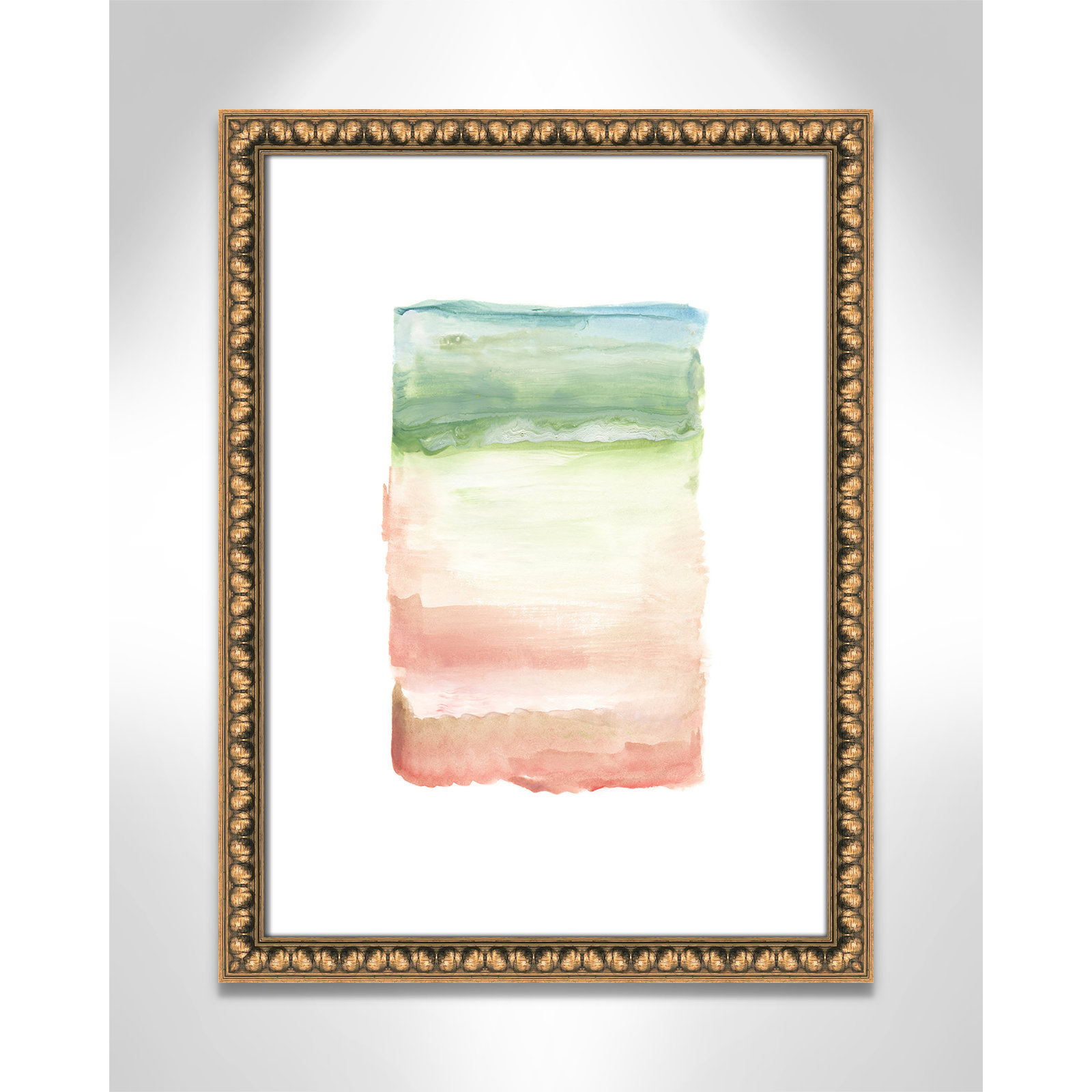 Nabi "Skye I" Print, 24" H x 18" W x 1.13" D, Gold Bead Framed Paper
