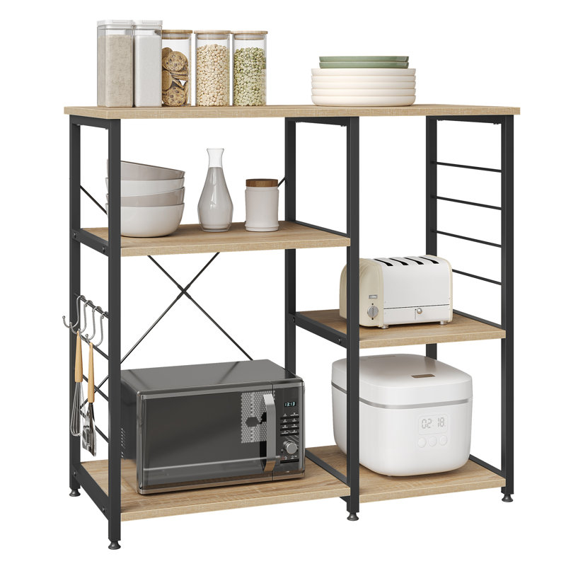 Midgard 90cm 5 Shelf Shelving Unit, Light Wood