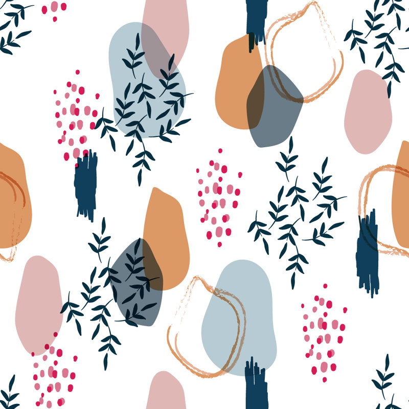 Floral Tile, 2.08' W x 10.42' L