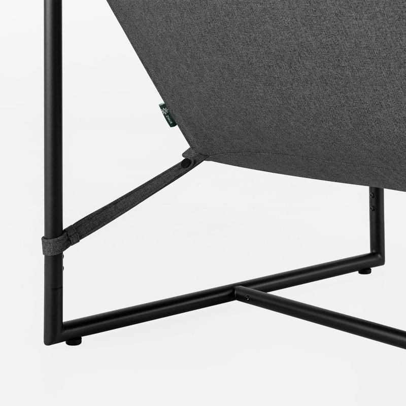 Reagle Modern Metal Framed Sling Accent Chair, Jackie & Josh Dark Grey