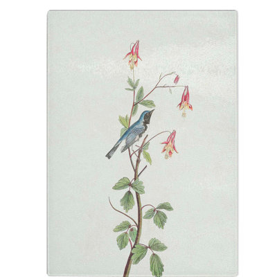 Tempered Glass Black-Throated Blue Warbler Chopping Board