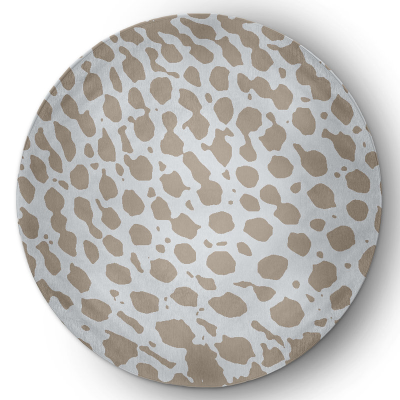 Chenille Animal Print Indoor Rug, Round 5'
