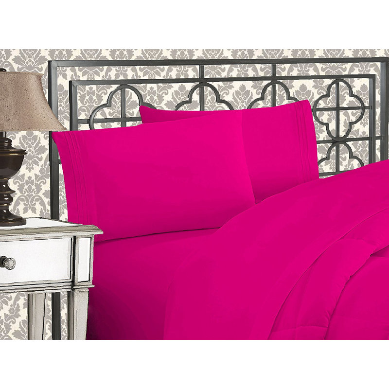 Microfiber Sheet Set, Pink, King