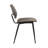 Salonis Mid-Century Dining Accent Chairs in Black Wood with Solid Back-1981799643