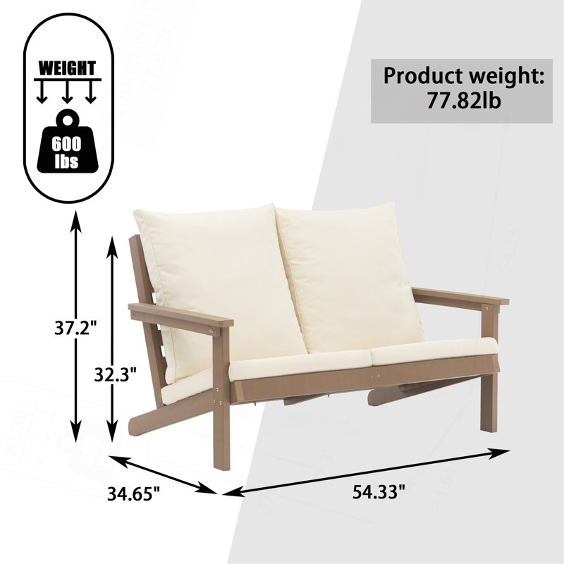 Outdoor Patio Loveseat Sofa, Patio Conversation Set For Garden Backyard Deck