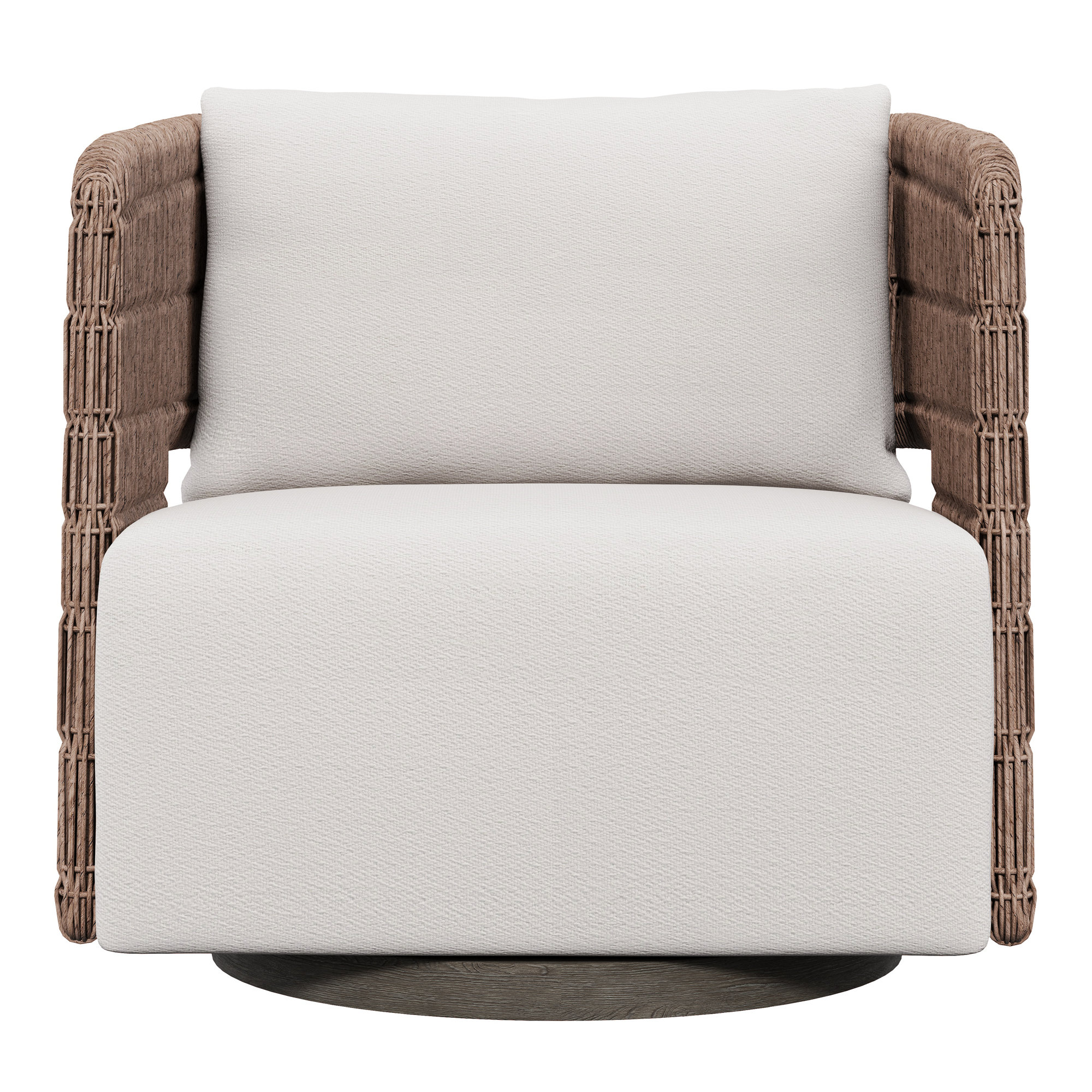 Bernhardt Maldives Outdoor Swivel Chair, Gray