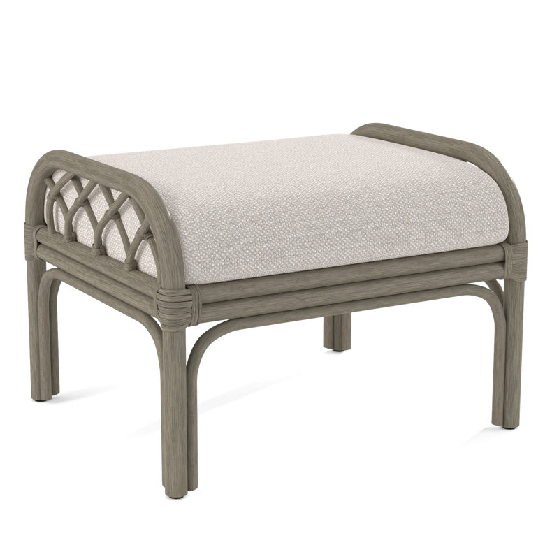 Edgewater Upholstered Ottoman, Stone Hearth, Brown Geometric, 0456-33
