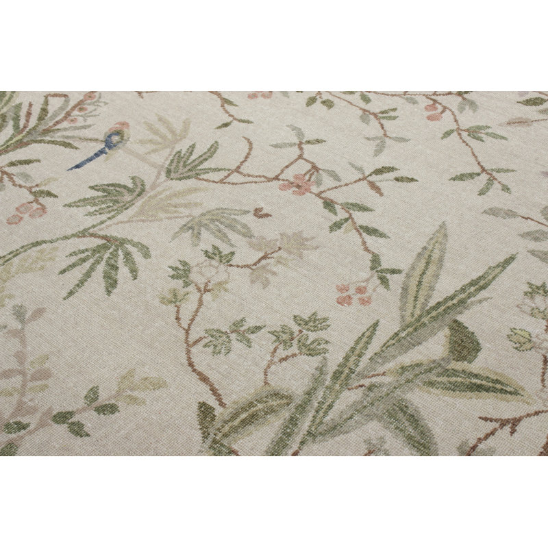 Distressed Homage Hand Knotted Wool Animal Print Area Rug, Rectangle 10' x 14'