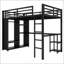 Structure de lit double pleine grandeur avec garde-robe intégrée-236022529-236022534