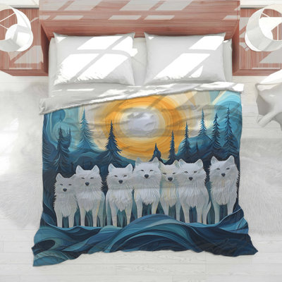 Wolves Bedding Animals Comforter Modern