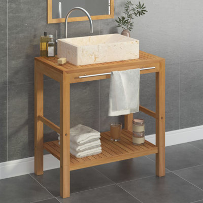 Kilmarnock 740mm Single Bathroom Vanity with Vessel Marble Basin