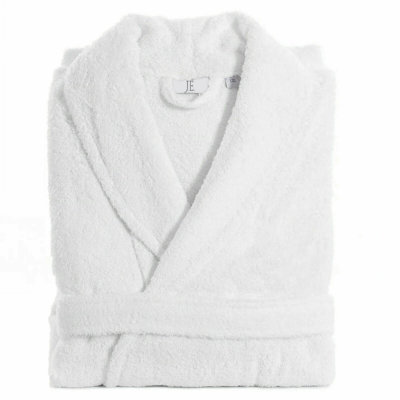 Cotton Blend Velour Mid-Calf Bathrobe with Pockets