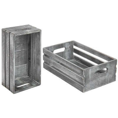 Ensemble de 2 boîtes en bois massif Abedraouf