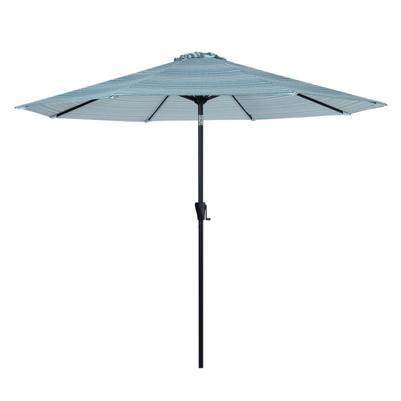 Parasol de marché 9 pi Saneela, Bleu; vert; beige / noir