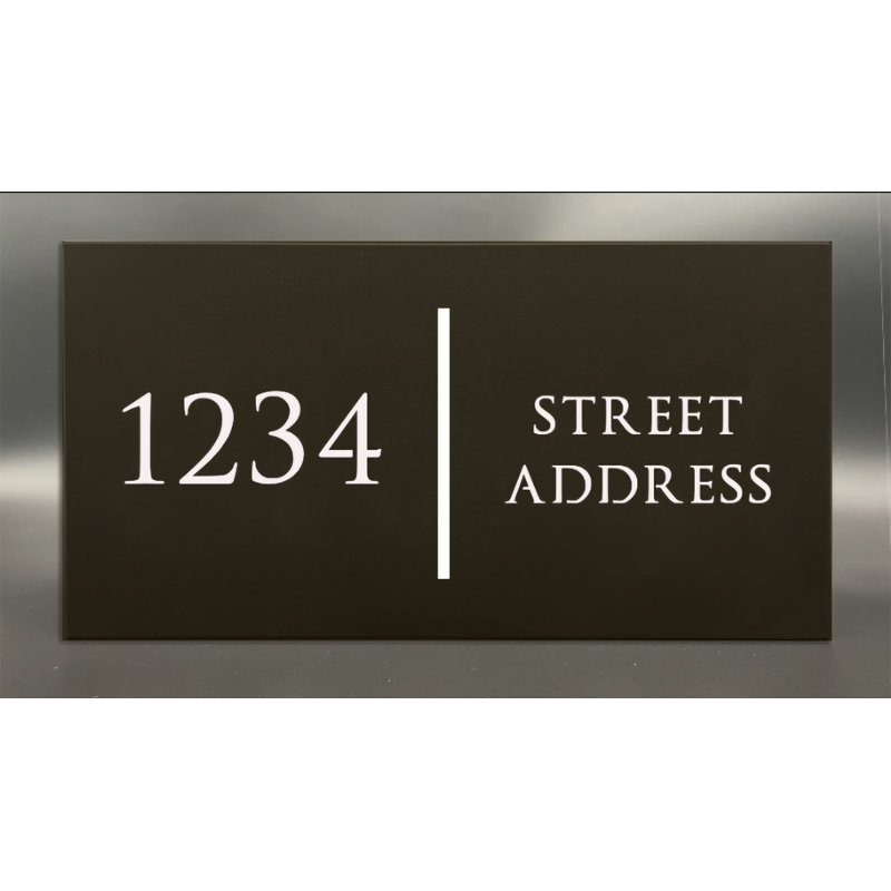 Panneau d'adresse en aluminium illuminé, Bronze foncé