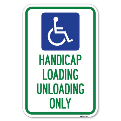 Handicap de chargement / déchargement seulement (avec le symbole de Handicap) / 23922