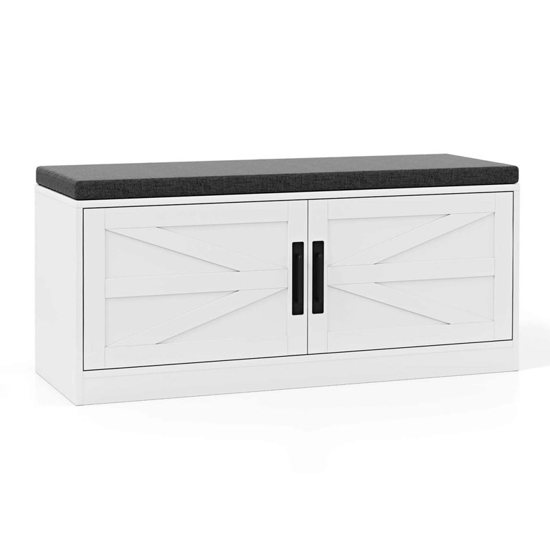 Range-chaussures avec range-chaussures 2 portes et 2 tablettes réglables