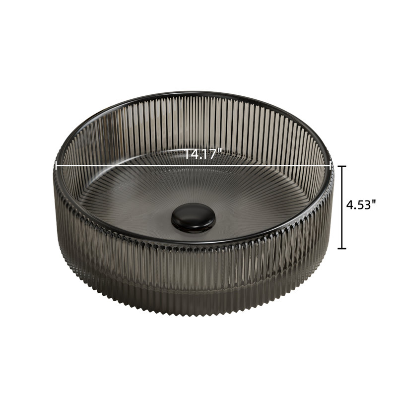 Lavabo de comptoir de salle de bain artistique Topcraft, Noir