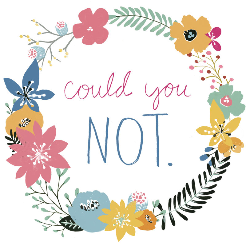 Snarky Florals VI, H 30 po x l 30 po