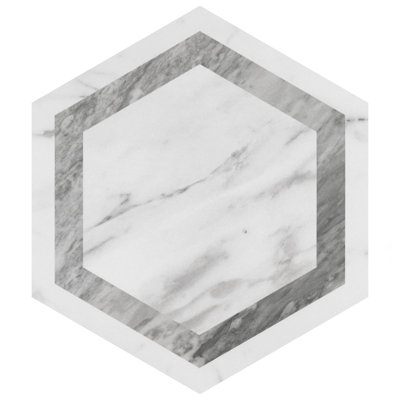 BioTech 11" x 13" Porcelain Marble Look Wall & Floor Tile