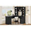 Bureau d'ordinateur en L avec rangement spacieux, noir élégant, 65 po de large, idéal pour le bureau, le salon ou le bureau