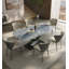 Table de salle à manger rectangulaire en pierre micro-cristalline de style luxueux italien-110906536
