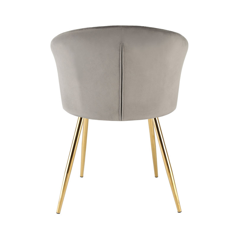 Polster 49cm H Velvet Upholstered Armchair, Grey
