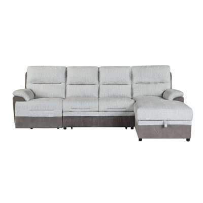 3822 Beige/brown Sectional Bed W/usb