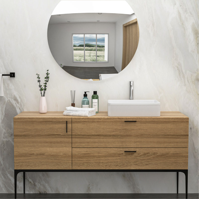 19.63"x13.69" White Ceramic Rectangular Bathroom Sink