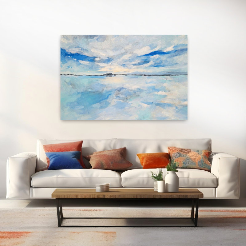 Calm Sky Reflection 1 Piece Wrapped Canvas Wall Art, 152  cm H x 102  cm W