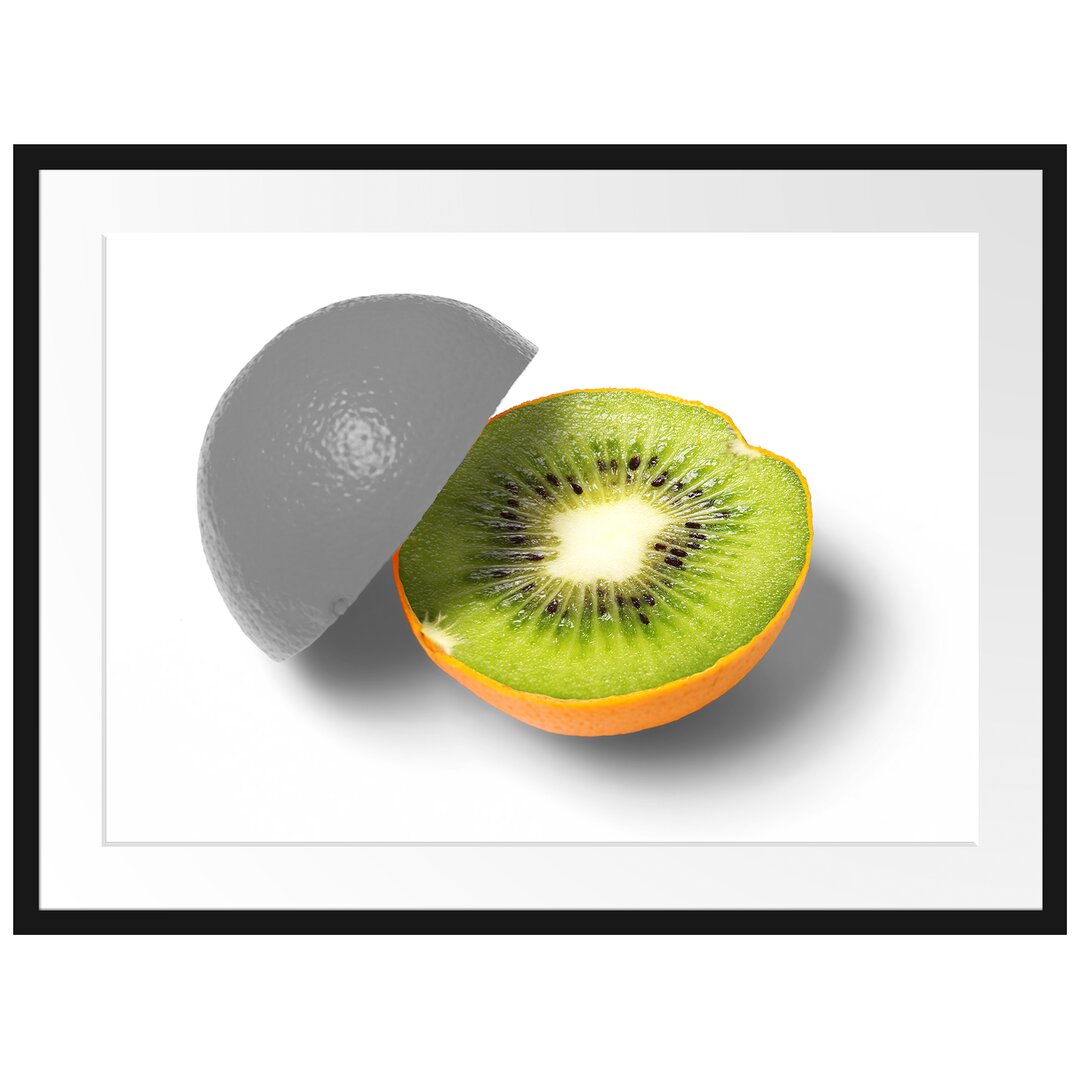 Gerahmtes Poster Orangen Kiwi Fruit Früchte Obst