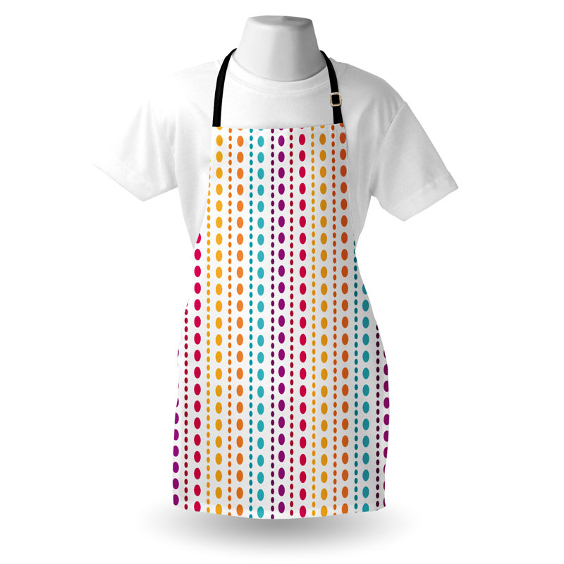 Multicolore, tablier coloré à pois unis, East Urban Home