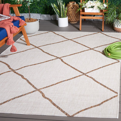 Tapis d'intérieur / extérieur à motif géométrique Capra Performance