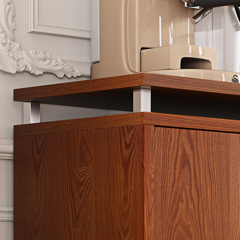 59'' Sideboard Rectangular Accent Cabinet  With Stainless Steel Legs, 3 Wood Drawers And 2-Door Storage Cabinet